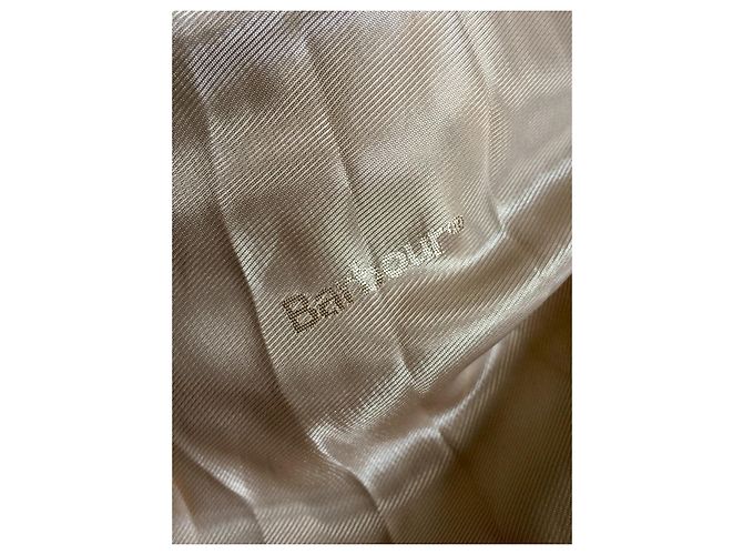 Abrigo Barbour de mezcla de lino blanco - vista 5