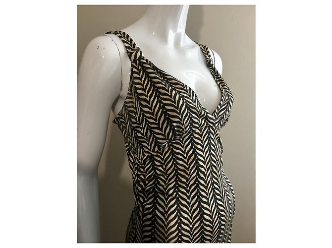 Diane Von Furstenberg Vestido de seda vintage DvF com padrão chevron/upperr Multicor - vista 7