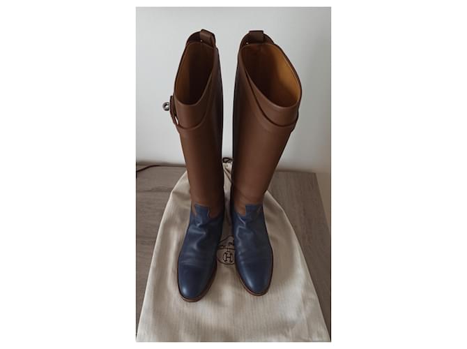 HERMÈS Jumping Riders Marrone Blu navy - vista 2