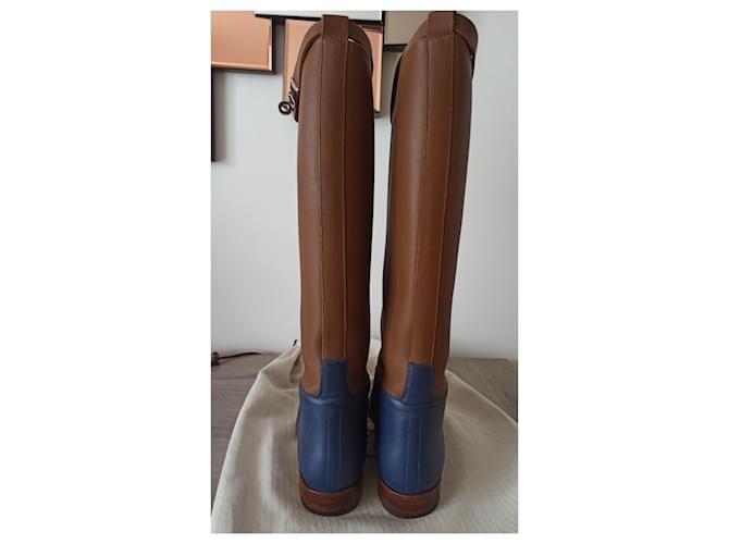 HERMÈS Jumping Riders Marrone Blu navy - vista 5