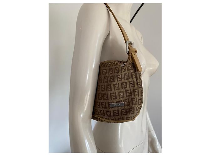 Borsa a mano baguette Fendi Zucca - vista 3