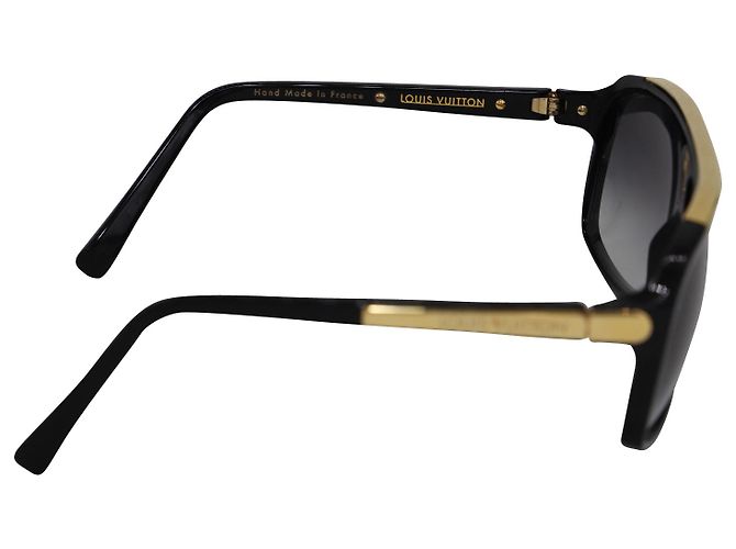 Occhiali da sole Louis Vuitton Evidence in acetato nero - vista 3