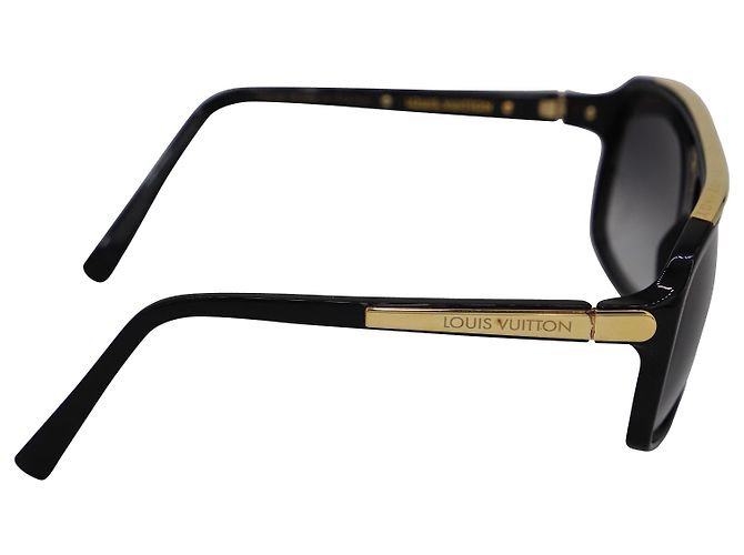 Occhiali da sole Louis Vuitton Evidence in acetato nero - vista 4