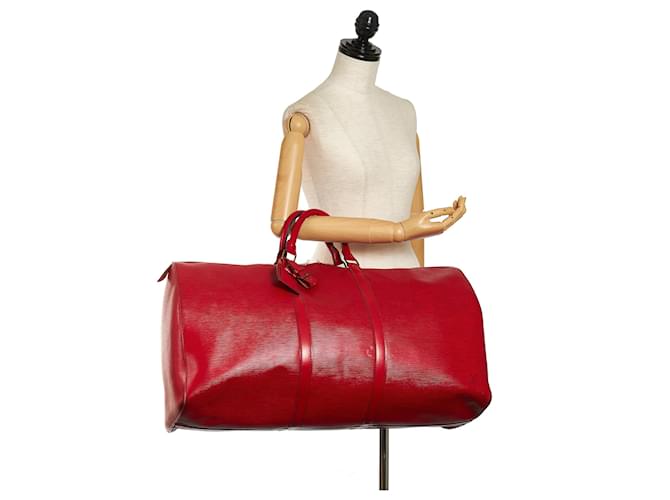 Louis Vuitton Red Epi Keepall 60 Rosso - vista 11
