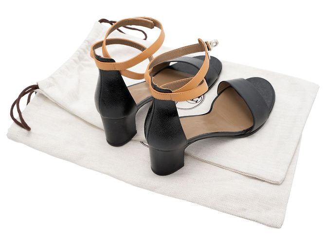 Kelly Hermès Sandali alla caviglia in pelle Manegè Nero - vista 6