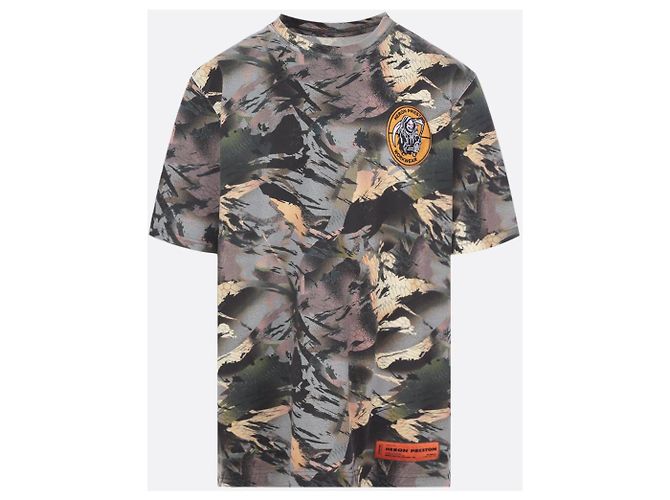 HERON PRESTON T-SHIRT CAMO IN COTONE ORGANICO size S - vista 2