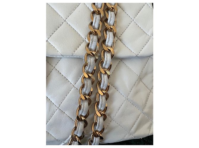 Timeless Chanel Maxi-Logo-Klappe Weiß - Ansicht 3