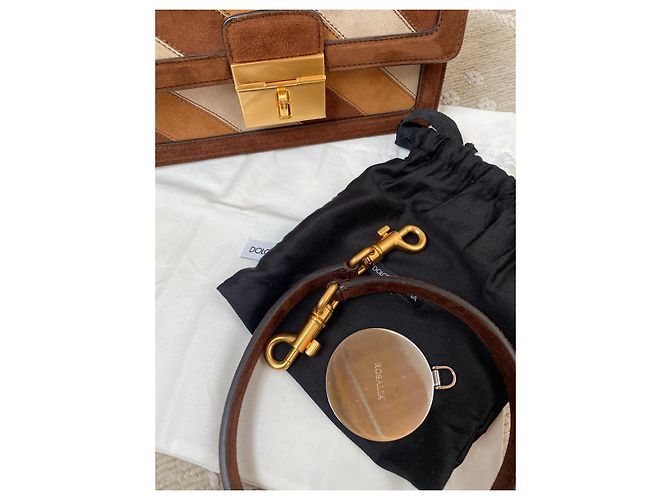 Borsa a mano in pelle marrone Dolce & Gabbana - vista 7
