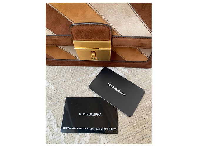Borsa a mano in pelle marrone Dolce & Gabbana - vista 9