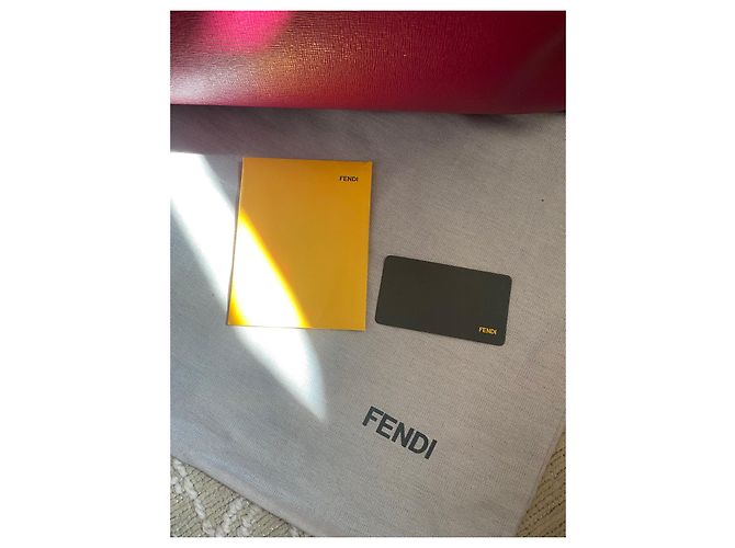 Borsa a mano Fendi in pelle rosa - vista 7
