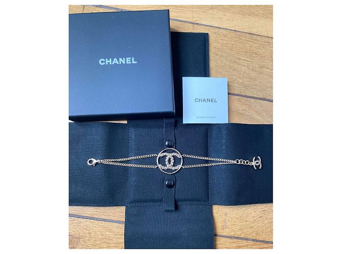 gefüttertes C-Armband CHANEL Silber Golden - Ansicht 2