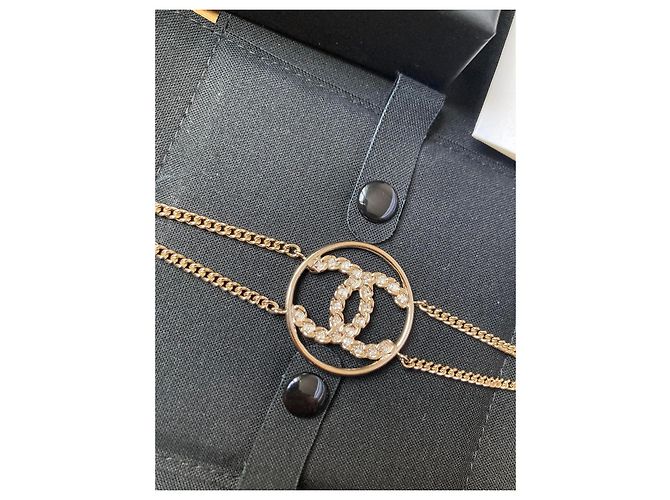 gefüttertes C-Armband CHANEL Silber Golden - Ansicht 3