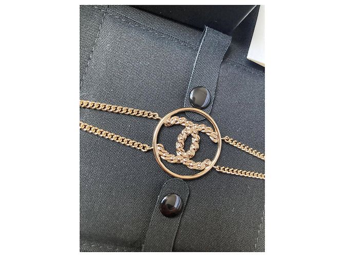 gefüttertes C-Armband CHANEL Silber Golden - Ansicht 4