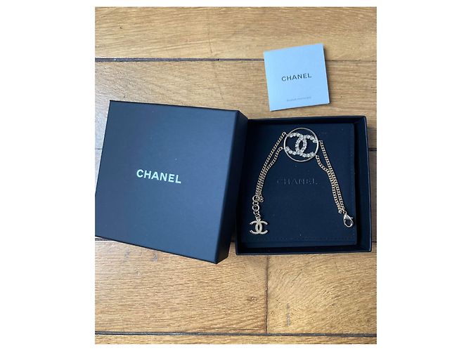 gefüttertes C-Armband CHANEL Silber Golden - Ansicht 5