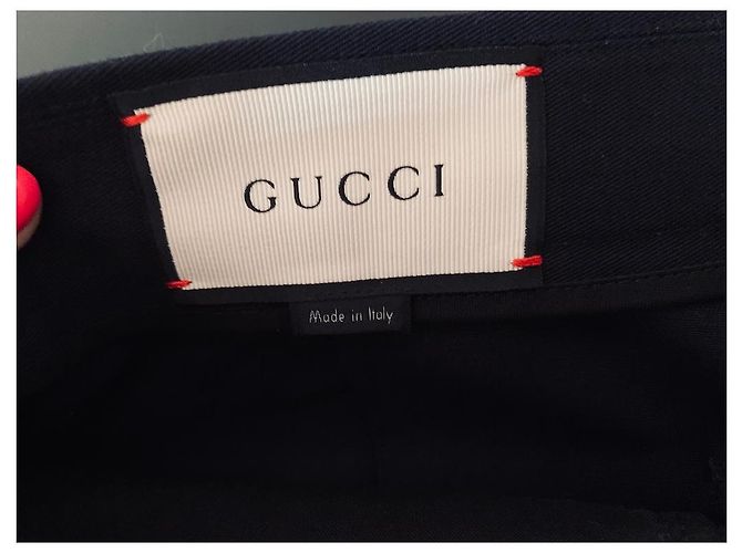 Pantaloni Gucci neri in cotone Nero - vista 4