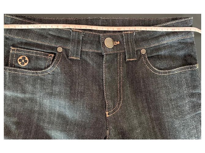 Jeans Slim Louis Vuitton Neri in Cotone Nero - vista 3