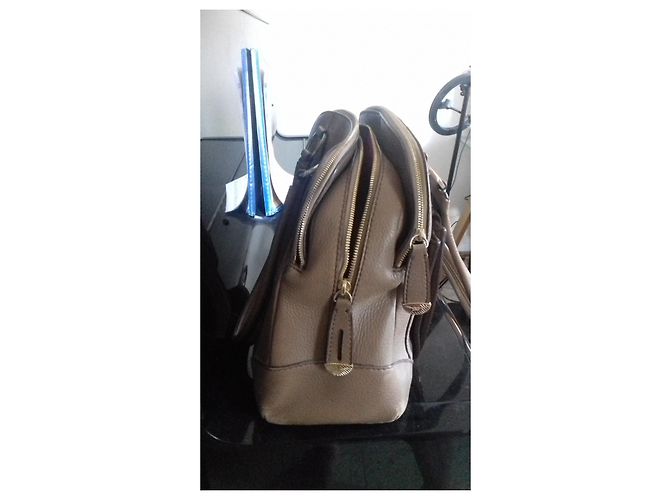 Borsa a mano Lancel Isabelle Adjani in pelle taupe - vista 3