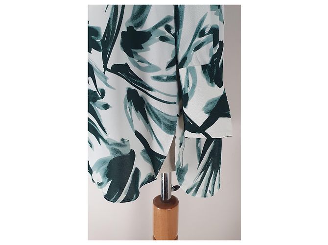 By Malene Birger Camicetta Caftano Cabana Bianco Verde Viscosa Multicolore - vista 3