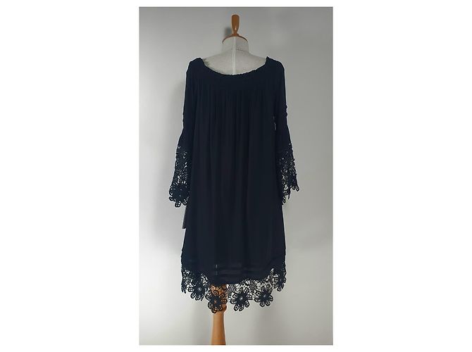 Hale Bob Spitzenkleid in Schwarz aus Viscose - Ansicht 4