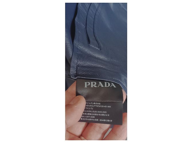 Prada Giacca in vitello scamosciato e nappa accoppiata Blu - vista 6