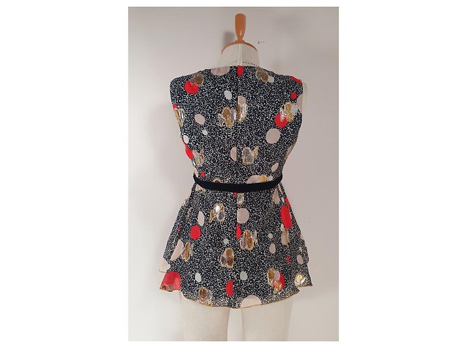 Top Anna Sui in seta multicolore - vista 4