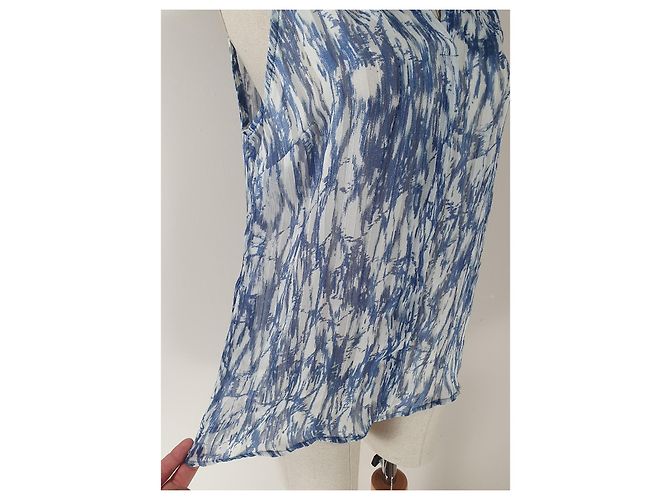 Cynthia Rowley Canotta Trasparente Blu L - vista 2