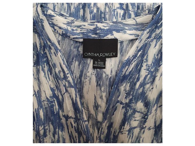 Cynthia Rowley Canotta Trasparente Blu L - vista 4