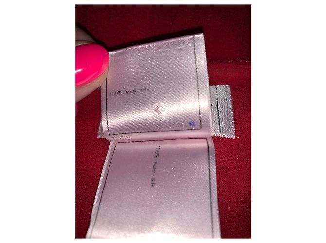Falda Chanel de seda roja - vista 8