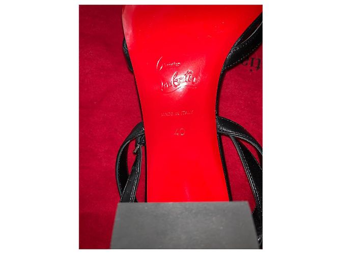 Sandali Christian Louboutin in pelle nera Nero - vista 5