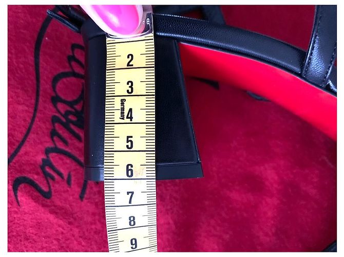 Sandali Christian Louboutin in pelle nera Nero - vista 7