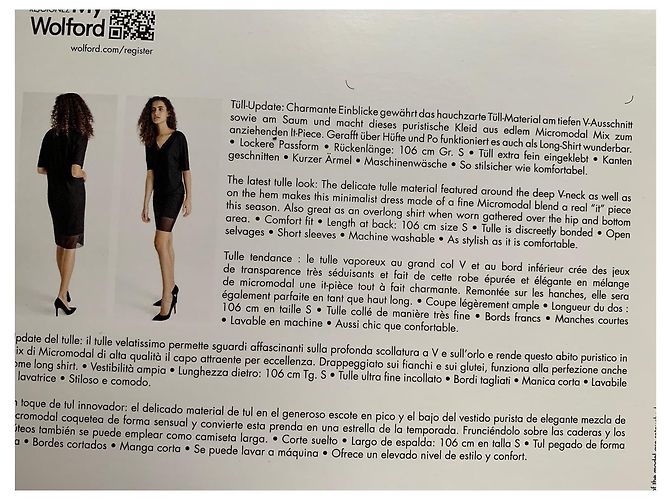 Vestido Wolford Pure Tulle Negro - vista 2