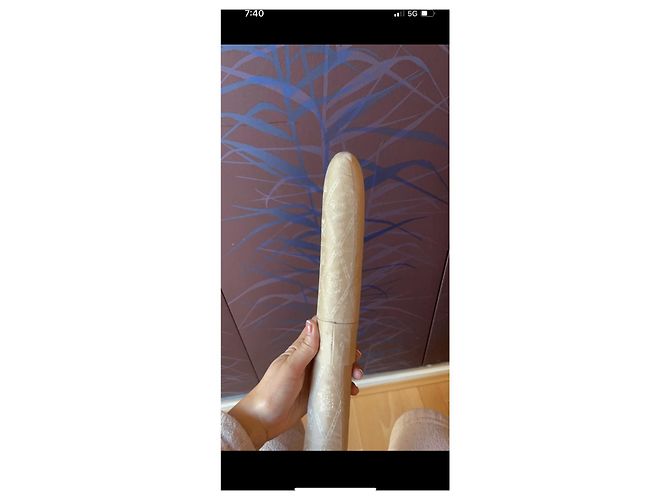 Percha Hermès de seda beige - vista 11