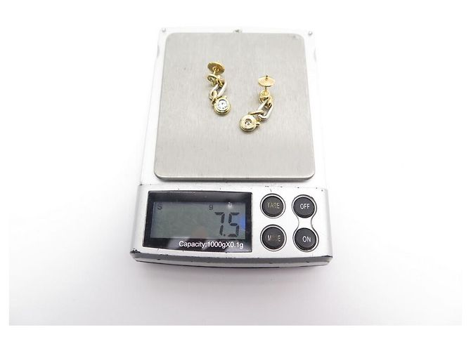 PENDIENTES FRED DE ORO AMARILLO Y BLANCO 18K & DIAMANTES 0.44 PENDIENTES DE ORO CT - vista 5