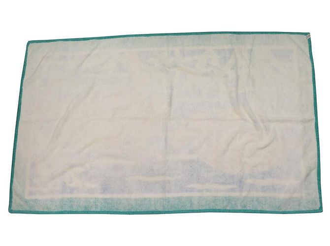Hermès NEUF DRAP DE PLAGE HERMES TORTUES SERVIETTE COTON TURQUOISE NEW BEACH TOWEL - vue 4