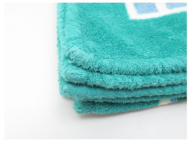 Hermès NEUF DRAP DE PLAGE HERMES TORTUES SERVIETTE COTON TURQUOISE NEW BEACH TOWEL - vue 6