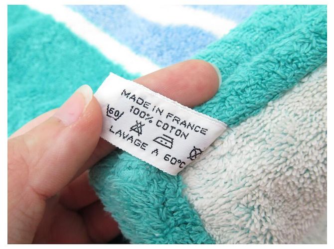 Hermès NEUF DRAP DE PLAGE HERMES TORTUES SERVIETTE COTON TURQUOISE NEW BEACH TOWEL - vue 8