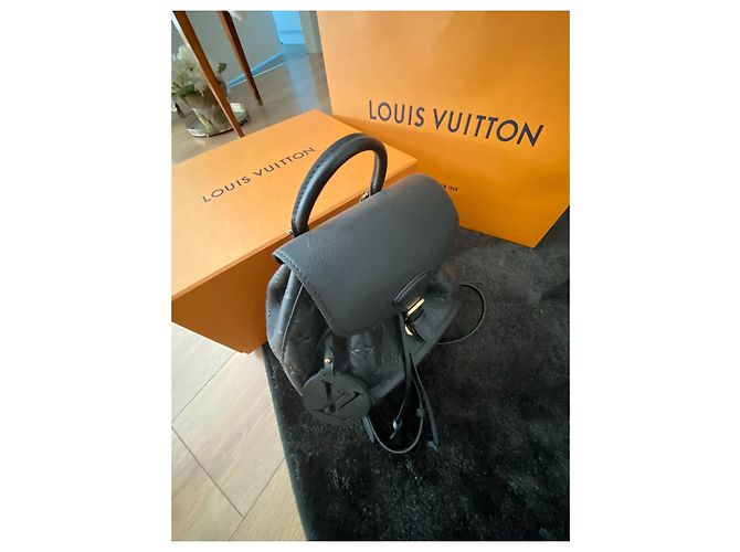 Louis Vuitton Montsouris Lederrucksack Schwarz - Ansicht 2