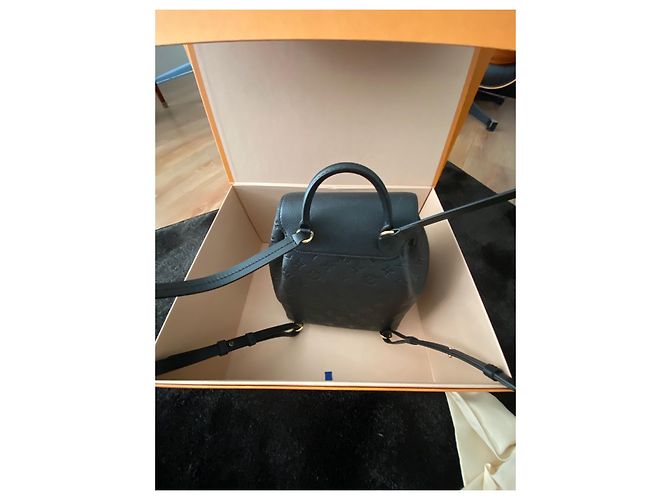 Louis Vuitton Montsouris Lederrucksack Schwarz - Ansicht 4
