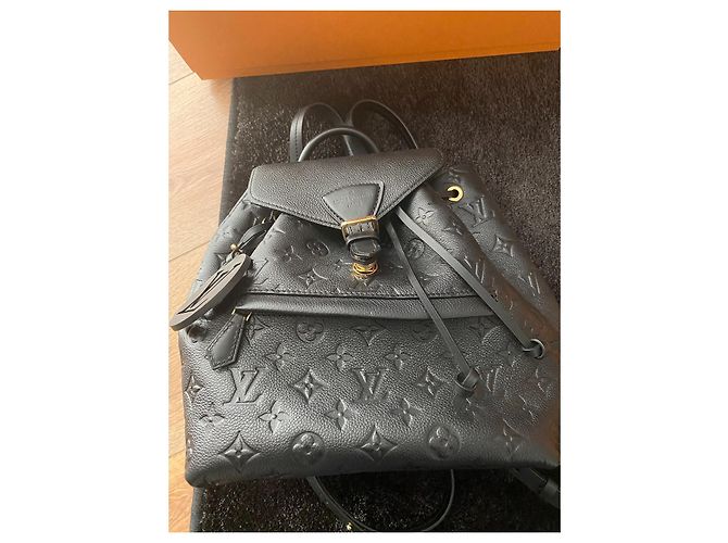 Louis Vuitton Montsouris Lederrucksack Schwarz - Ansicht 5