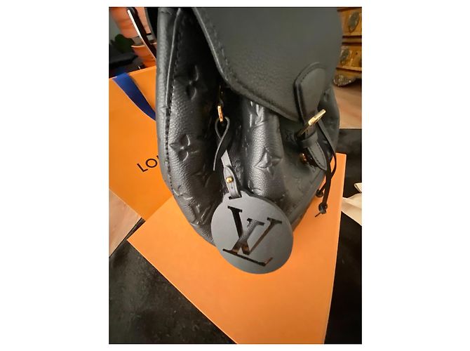 Louis Vuitton Montsouris Lederrucksack Schwarz - Ansicht 6