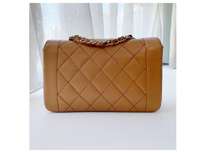 Chanel Diana Borsa Piccola in Agnello Trapuntata Bronzo - vista 2