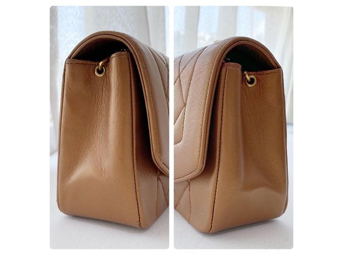 Chanel Diana Borsa Piccola in Agnello Trapuntata Bronzo - vista 4