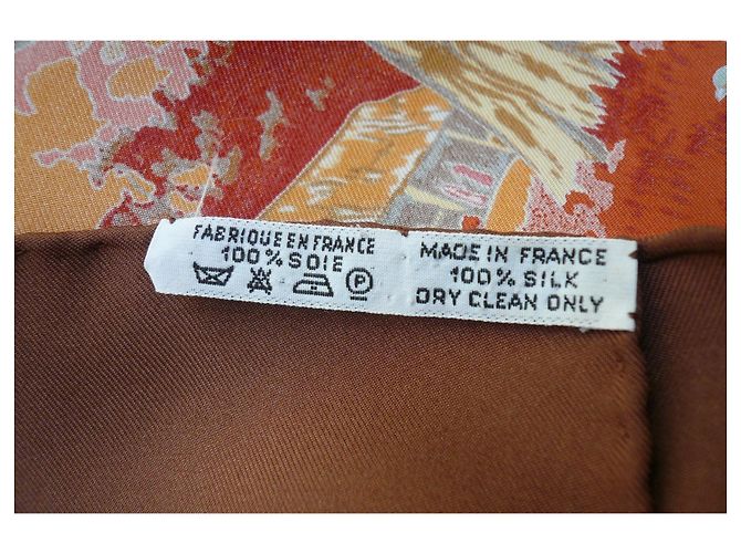 Hermès HERMES Carré Seta Vintage AFRICA BUONE CONDIZIONI Marrone - vista 8