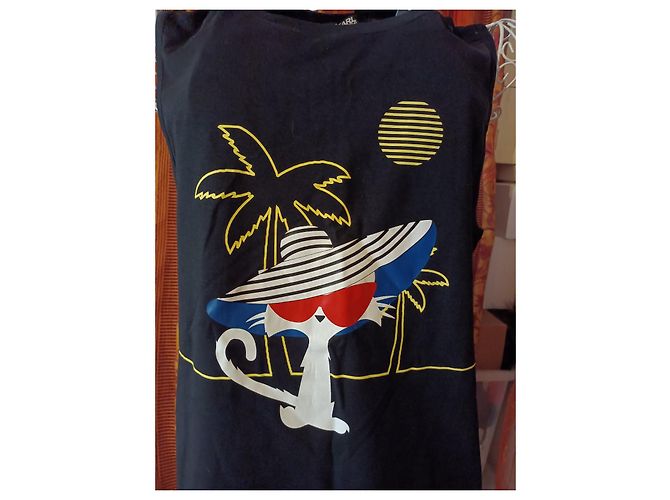 Karl Lagerfeld Tank Lagerfeld patrón choupette Negro - vista 2