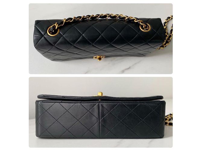 Timeless Chanel Bolso de hombro de piel de cordero acolchada negro - vista 6