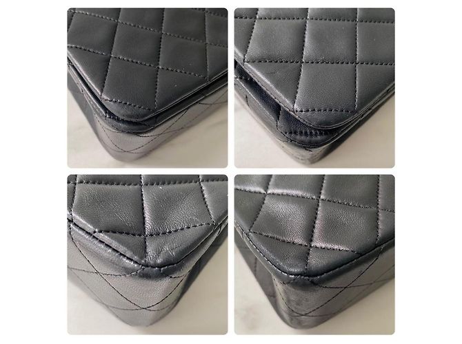 Timeless Chanel Bolso de hombro de piel de cordero acolchada negro - vista 8