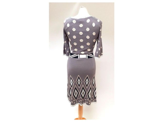 Temperley London Vestido de seda de punto Temperley Plata Multicolor - vista 2