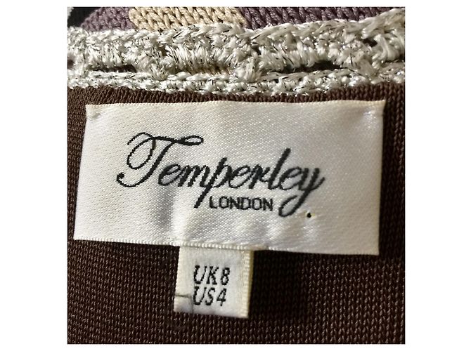 Temperley London Vestido de seda de punto Temperley Plata Multicolor - vista 5
