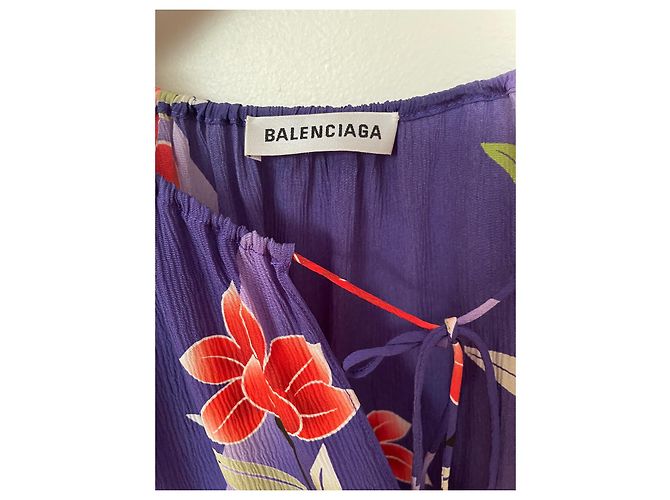 Top de seda Balenciaga morado Púrpura - vista 3