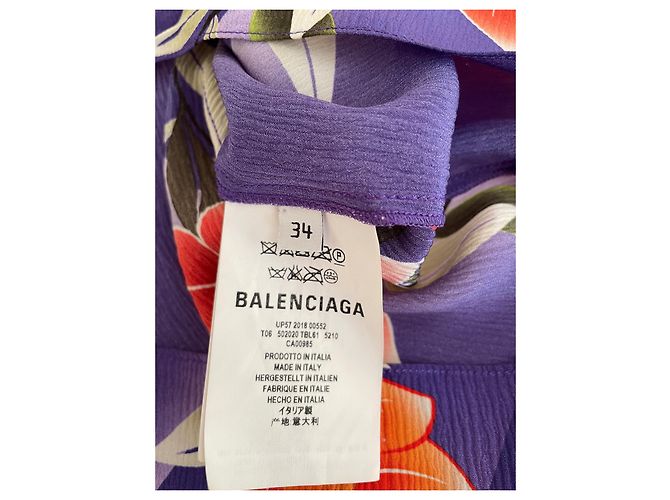 Top de seda Balenciaga morado Púrpura - vista 4